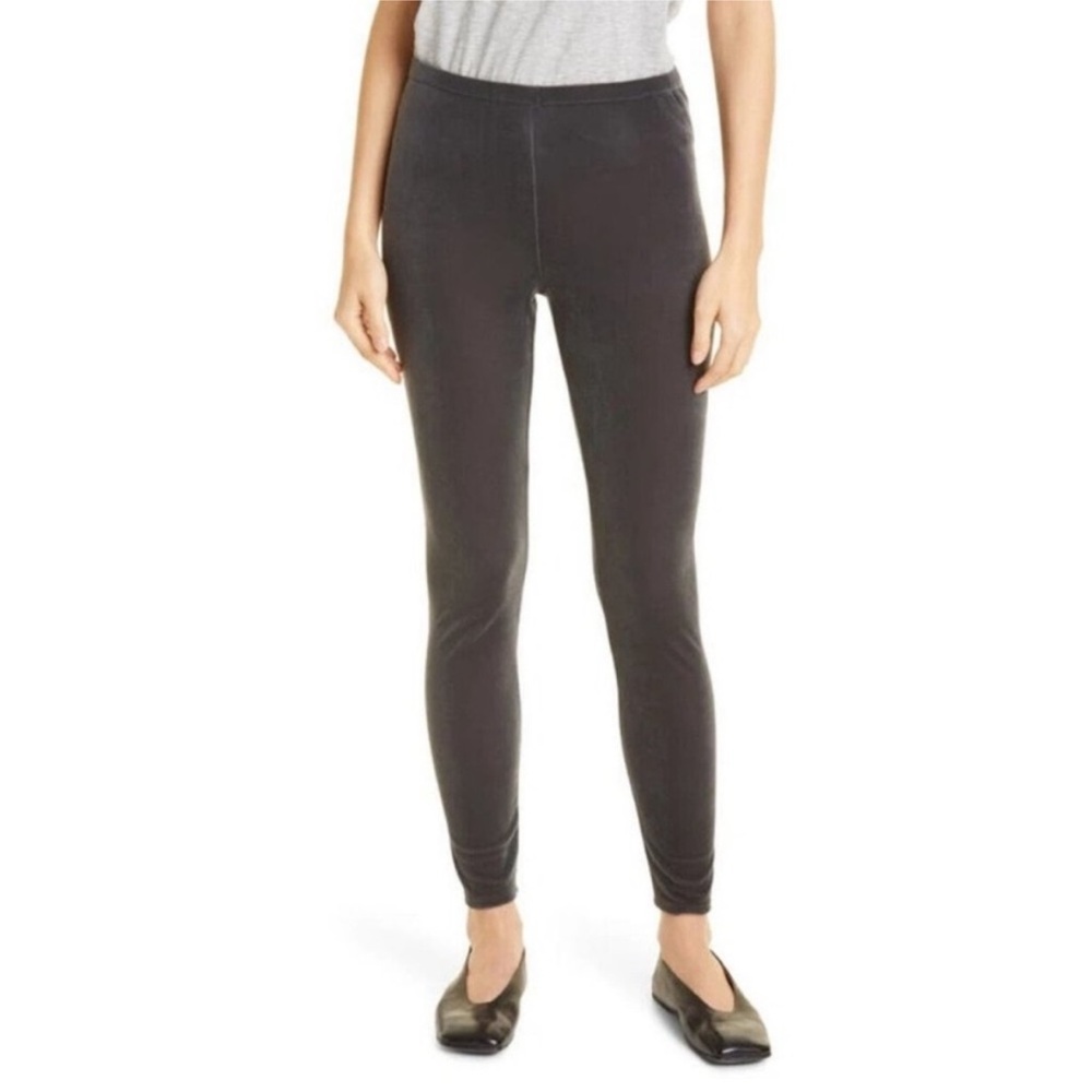 Eileen Fisher Velvet Ankle Legging Graphite Gray
